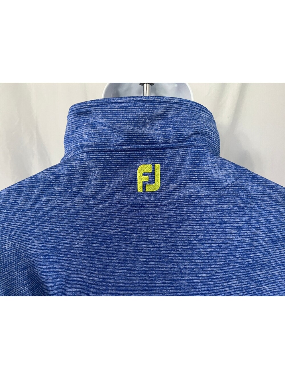 FootJoy FJ Men's Blue Yellow White 1/4 Zip Pullover Golf Jacket XL